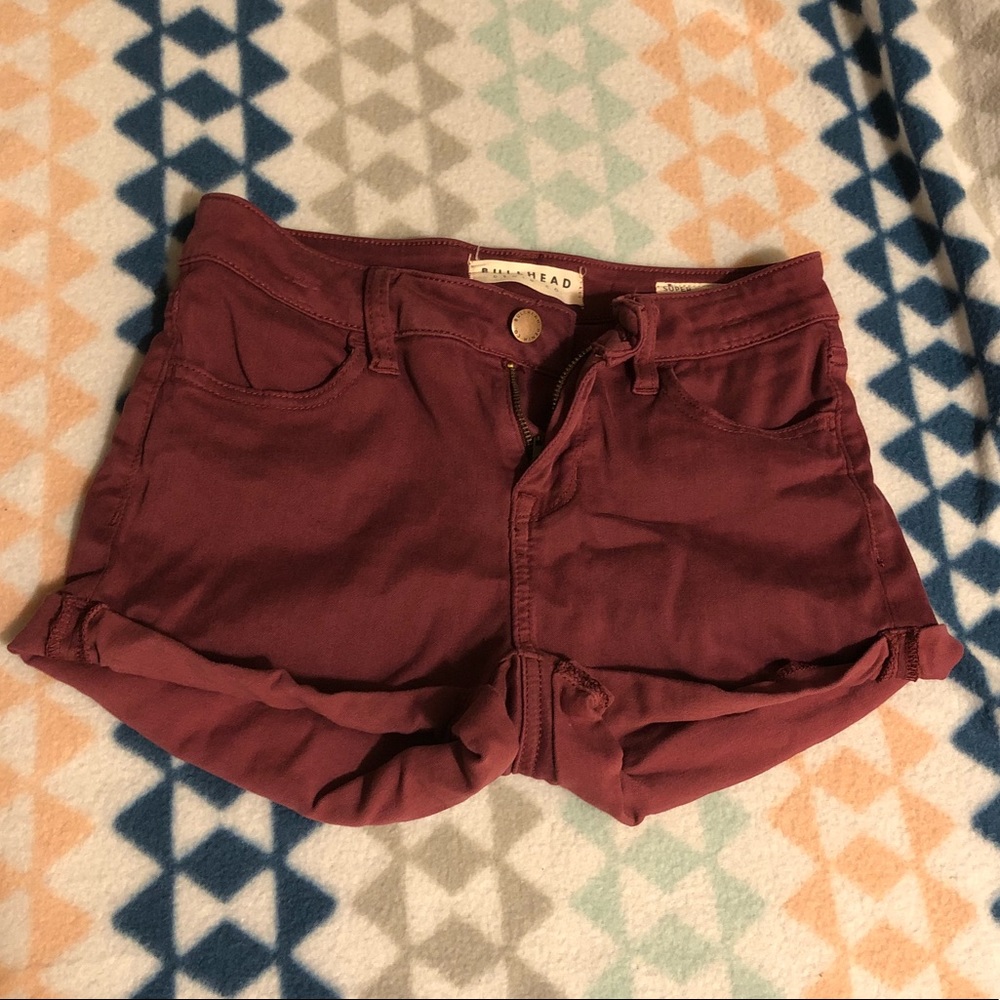 Burgundy shorts